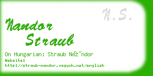 nandor straub business card